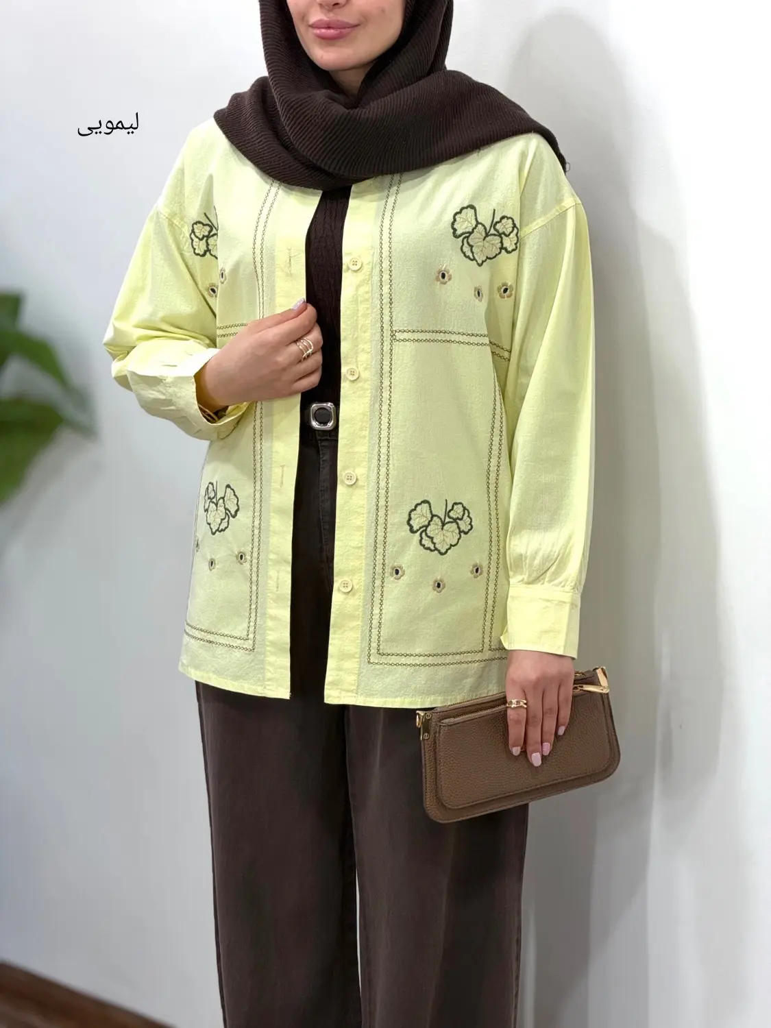 مانتو لینن گلدوزی آیسو آیلین